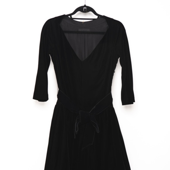 Nicole Farhi black velvet dress